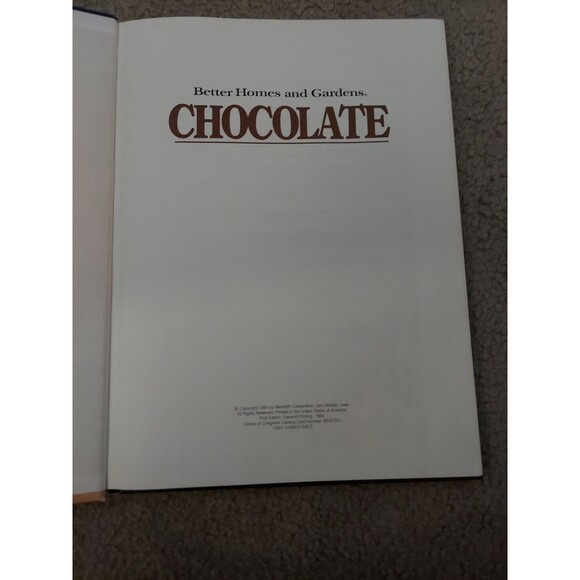Vtg 1984 Chocolate Hardcover Better Homes & Gardens 1st Edition Recipes Cookbook - Picture 3 of 4